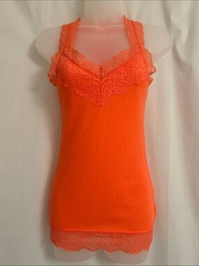 Mossimo Supply Co. Lace-Trim Cami Tank - Orange